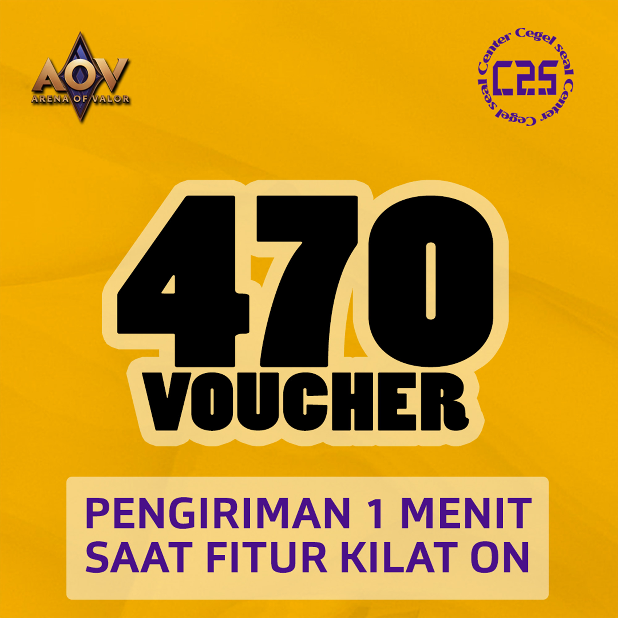 Jual 470 Vouchers Arena of Valor Center Cegel Seal | VCGamers
