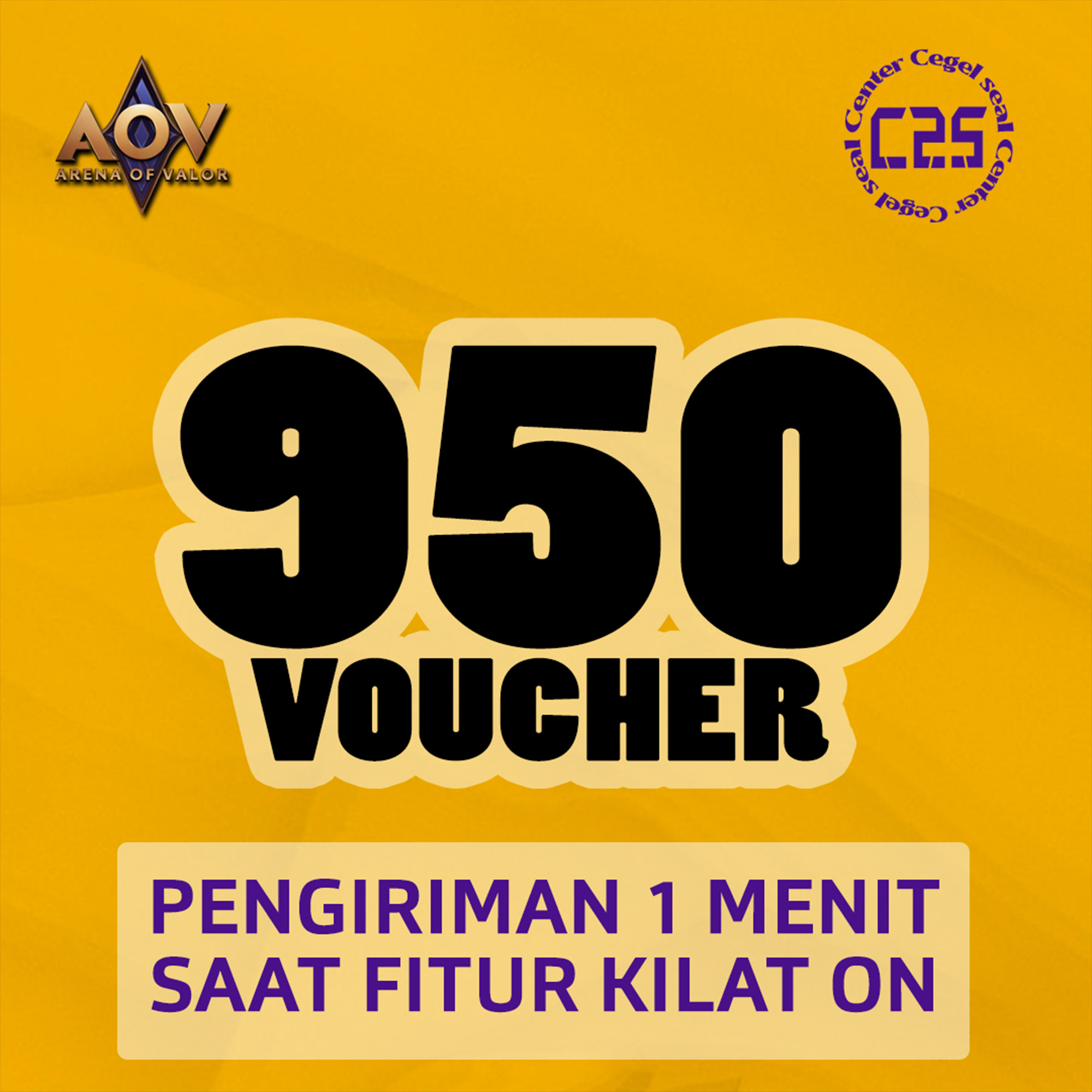 Jual 950 Vouchers Arena of Valor Center Cegel Seal | VCGamers