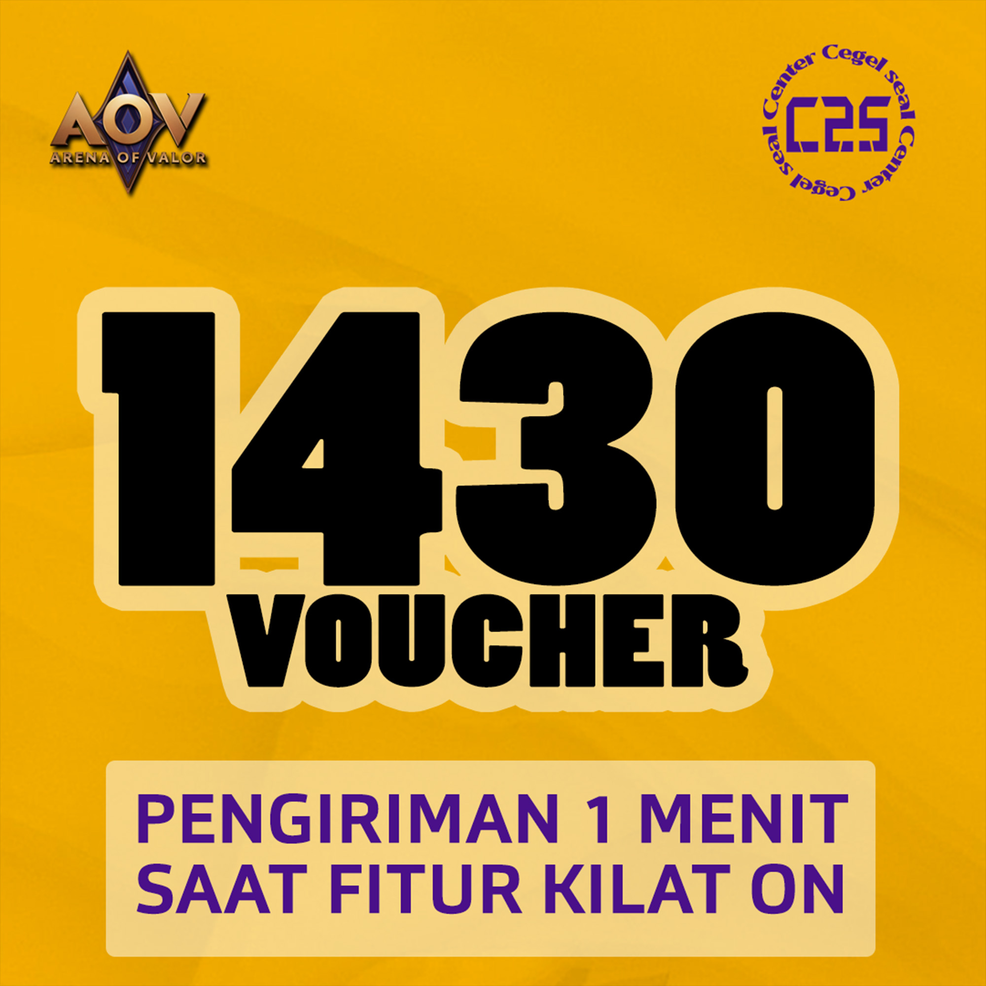 Jual 1430 Vouchers Arena of Valor Center Cegel Seal | VCGamers