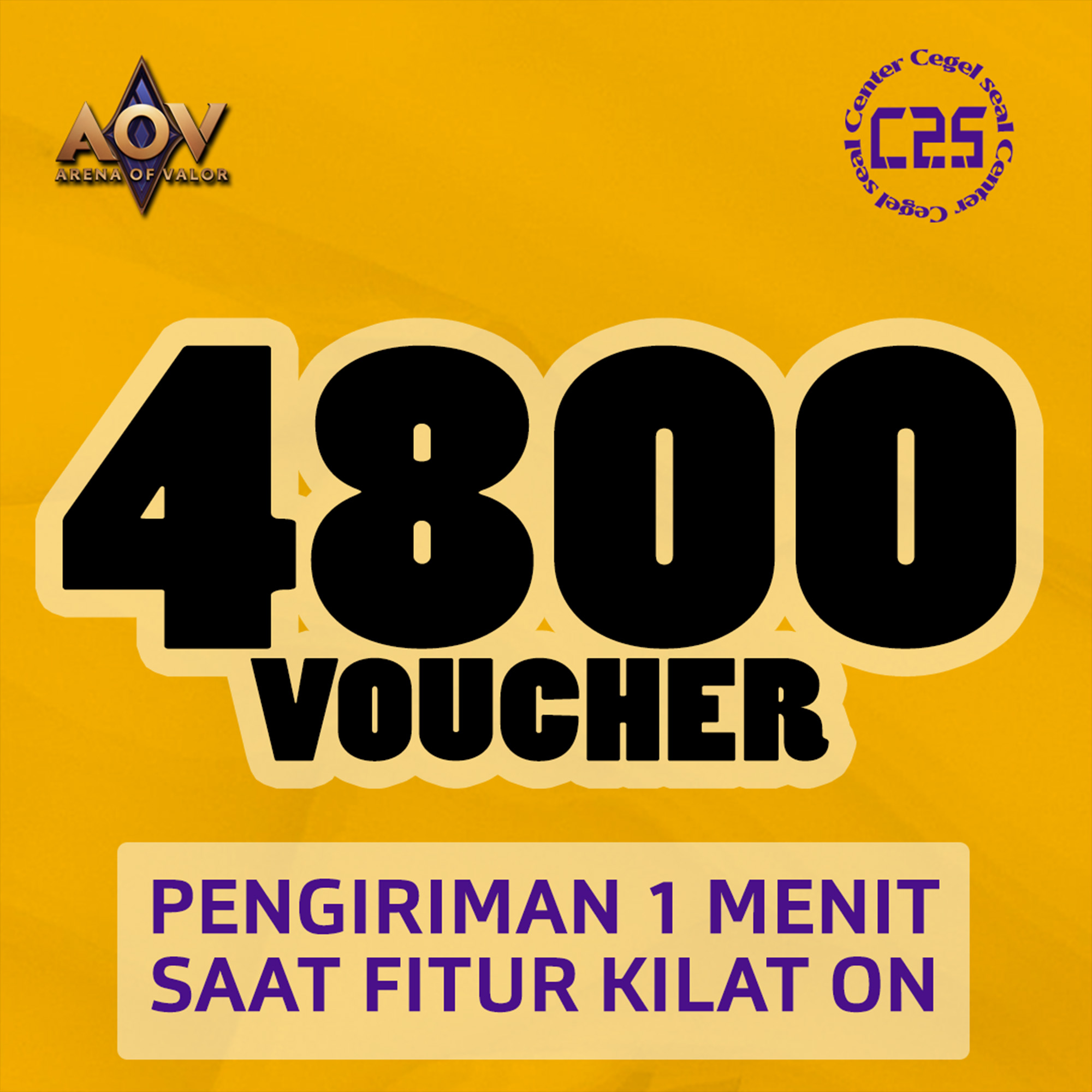 Jual 4800 Vouchers Arena of Valor Center Cegel Seal | VCGamers