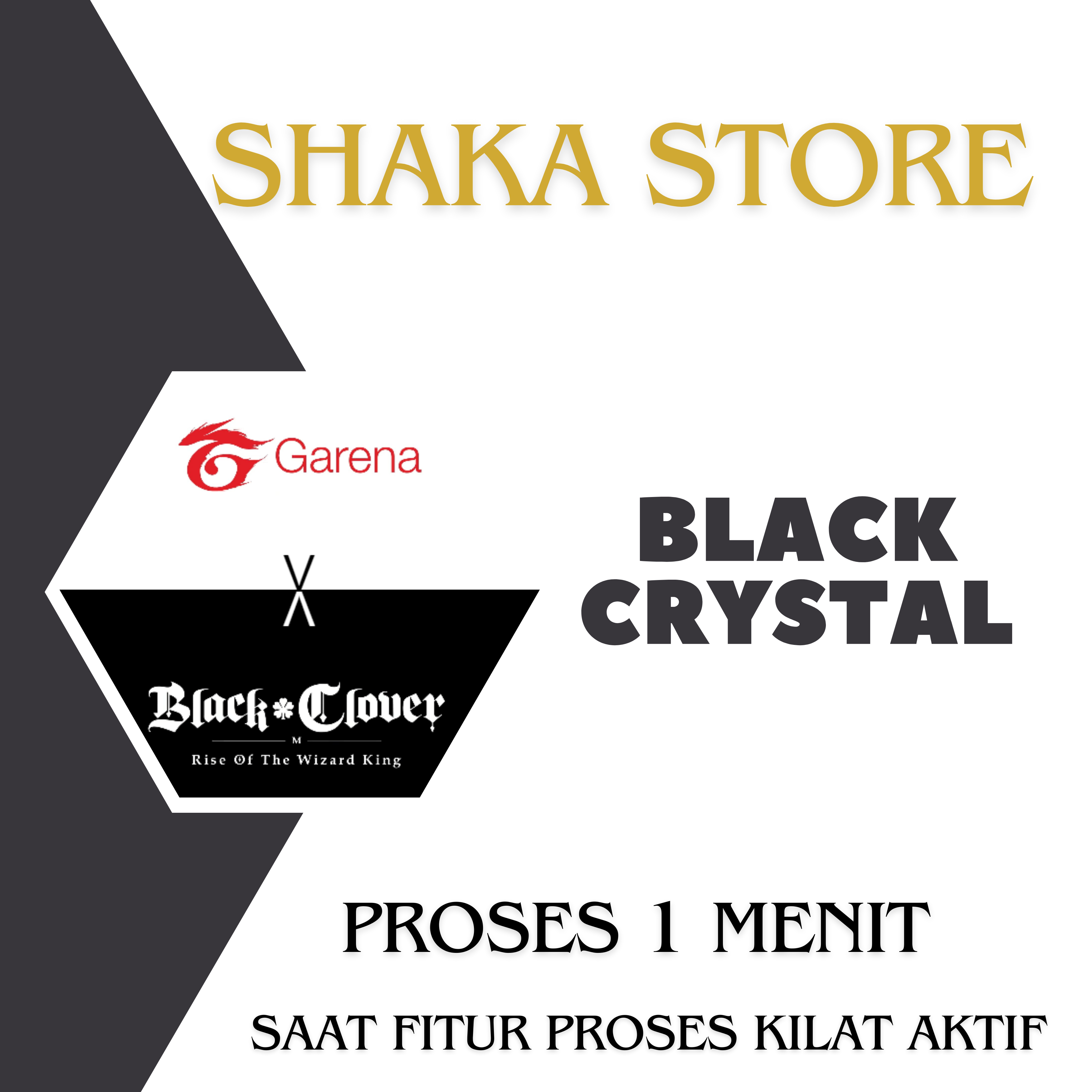 Jual 2180 Premium Black Crystals Black Clover Mobile Shaka Store | VCGamers