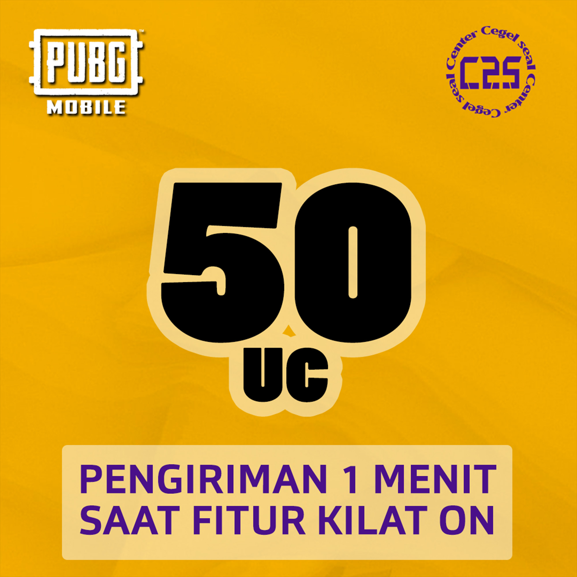 Jual 50 UC Indo PUBG Mobile Center Cegel Seal | VCGamers