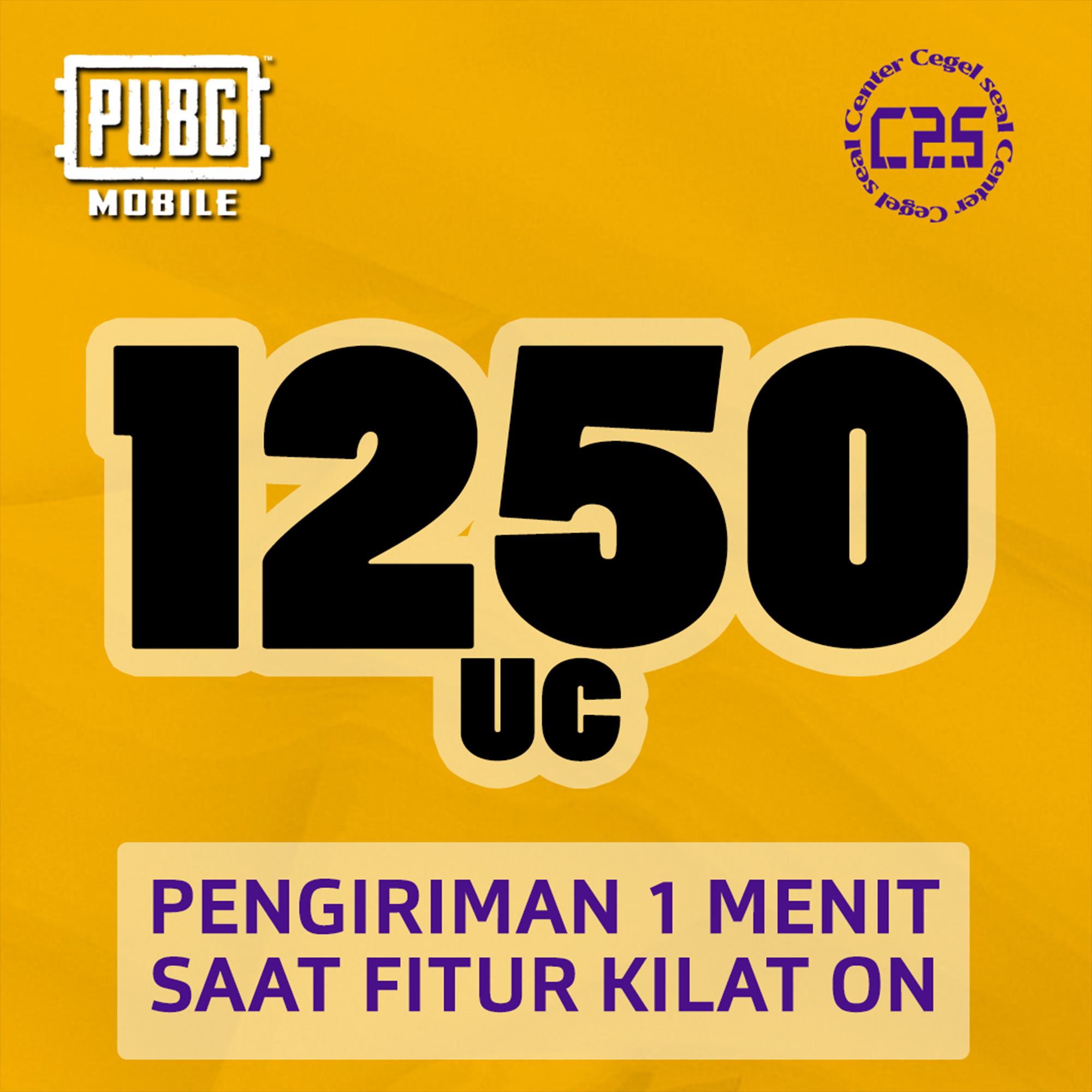 Jual 1.250 UC Indo PUBG Mobile Center Cegel Seal | VCGamers