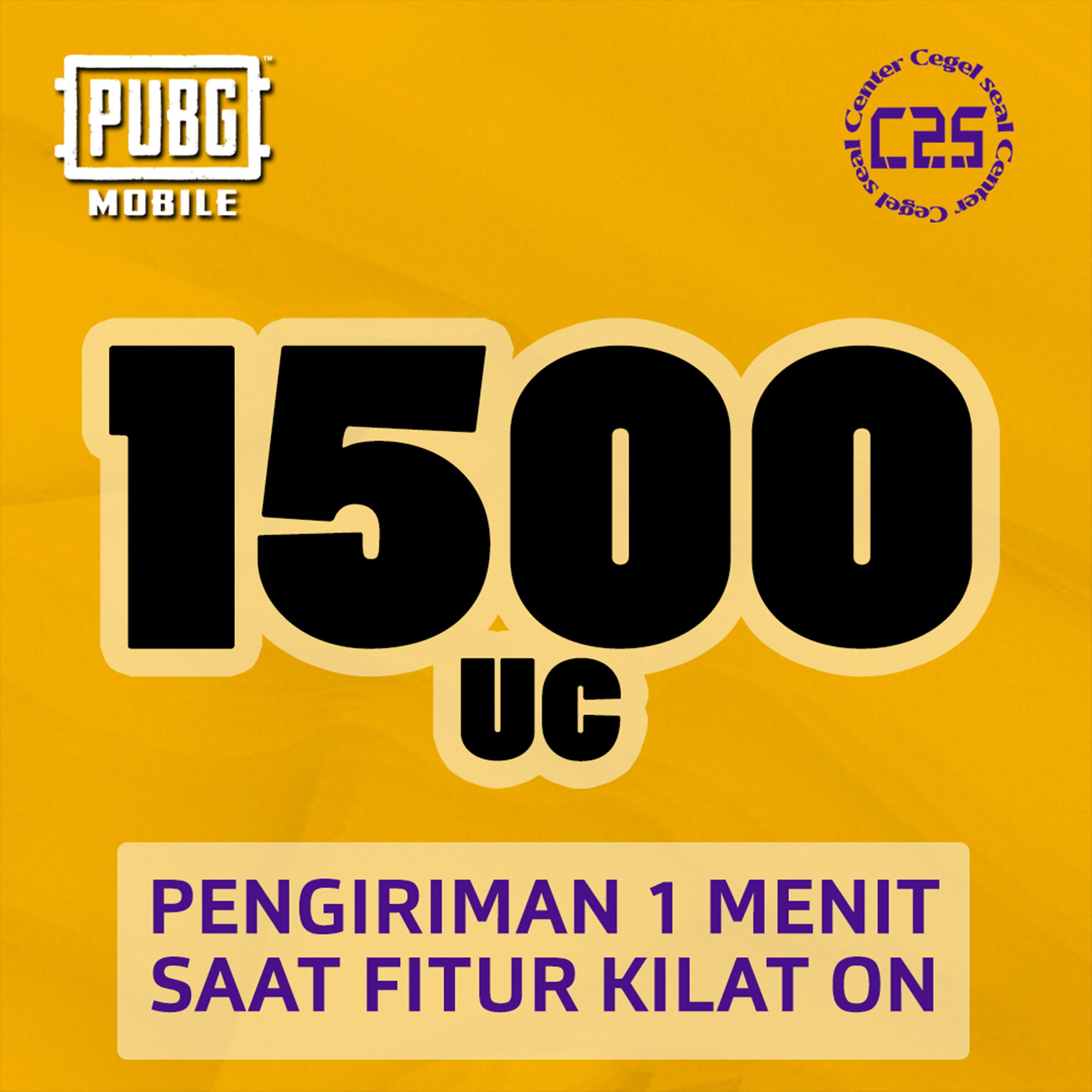 Jual 1.500 UC Indo PUBG Mobile Center Cegel Seal | VCGamers