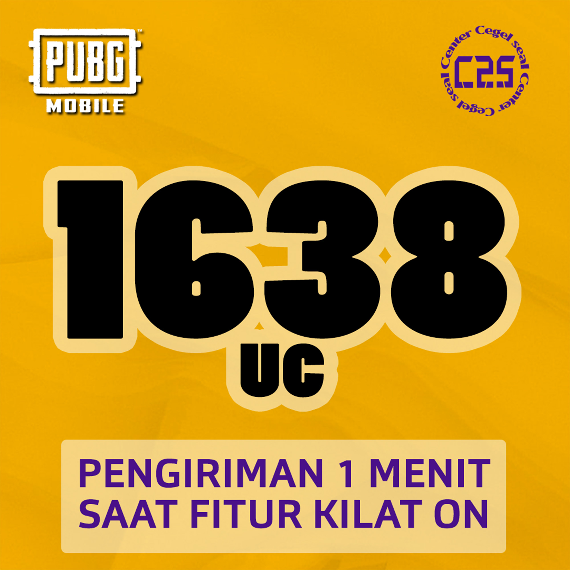Jual 1.638 UC Indo PUBG Mobile Center Cegel Seal | VCGamers