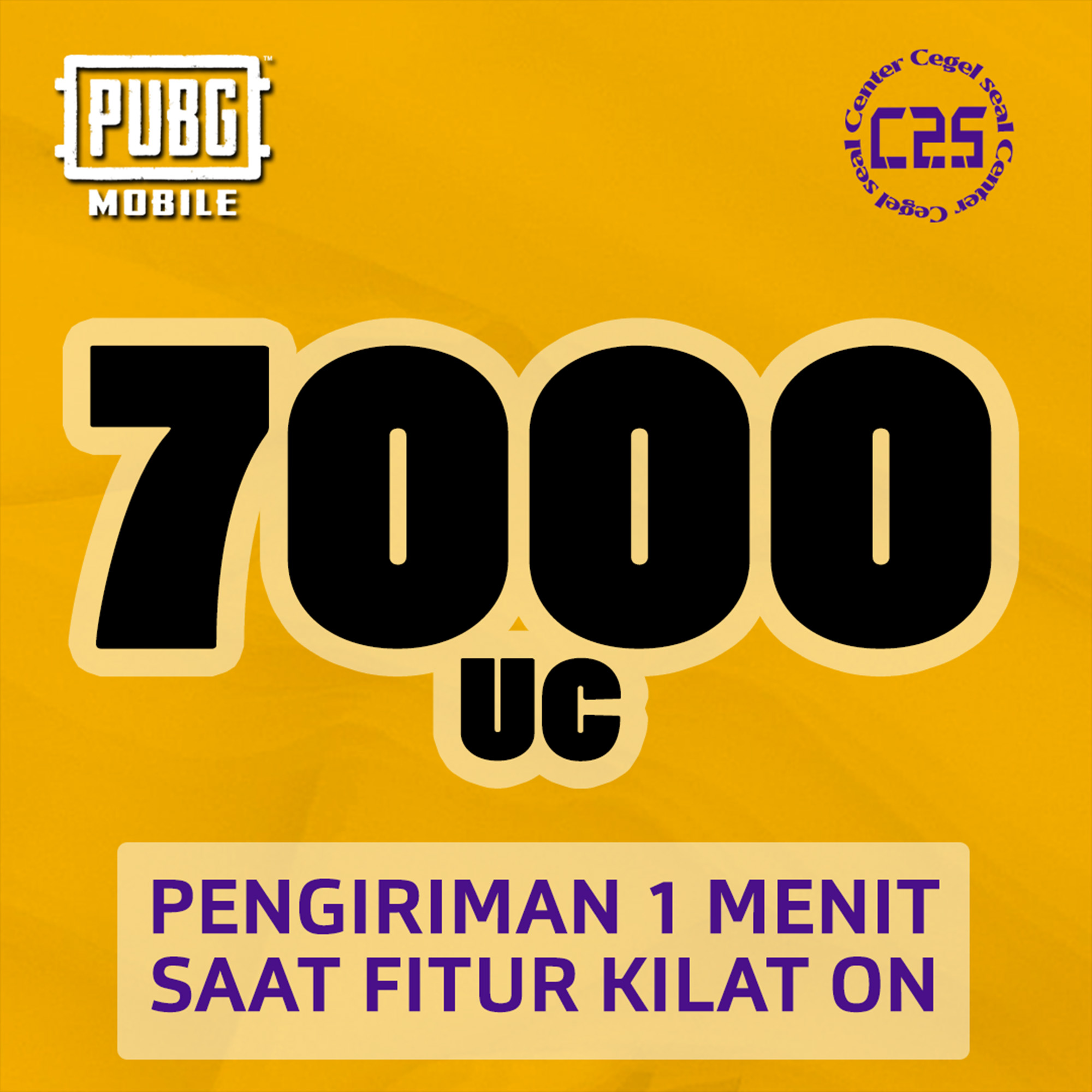 Jual 7.000 UC Indo PUBG Mobile Center Cegel Seal | VCGamers