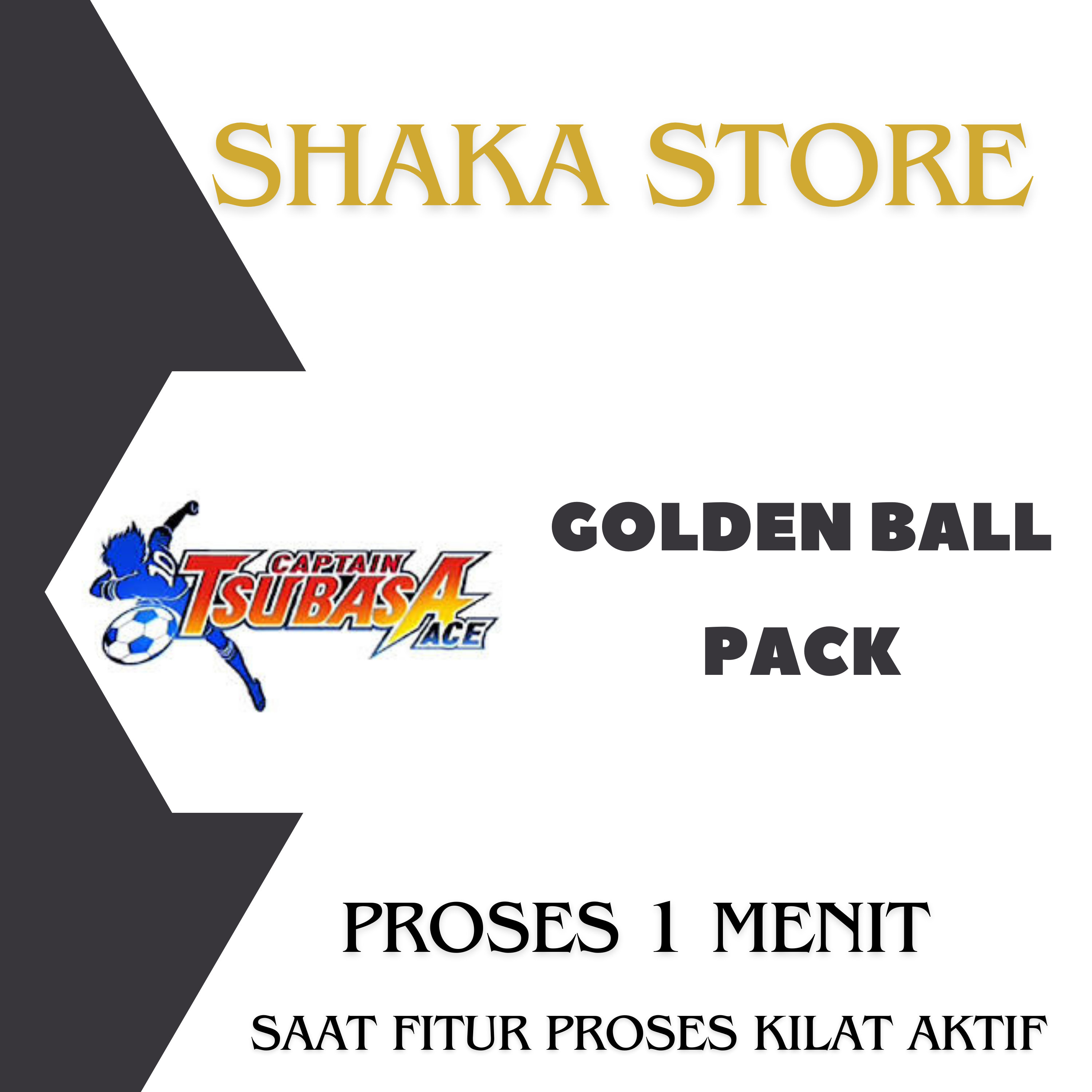 Jual 1.280 Golden Ball Pack Captain Tsubasa ACE Shaka Store | VCGamers