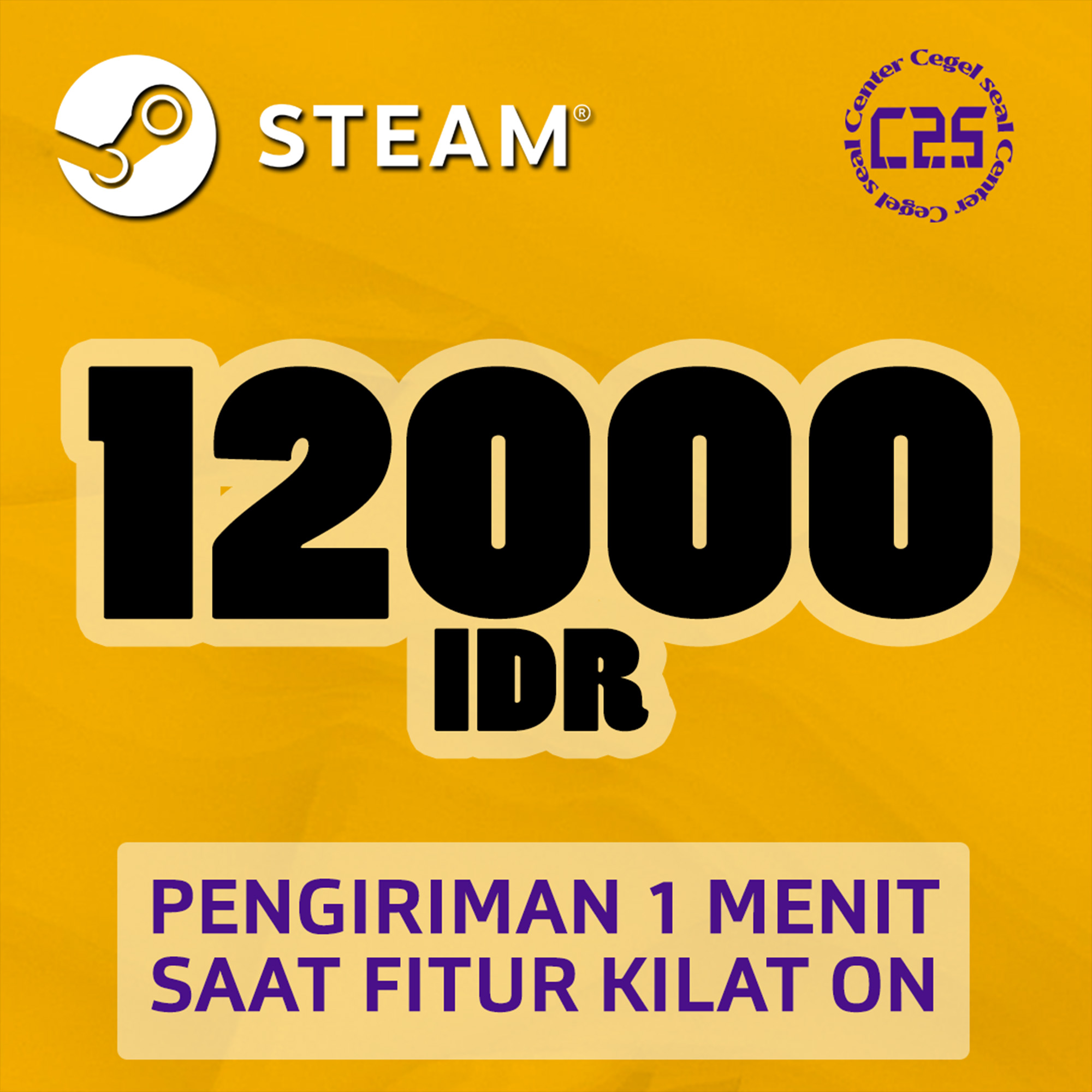 Jual IDR 12.000 Steam Center Cegel Seal | VCGamers
