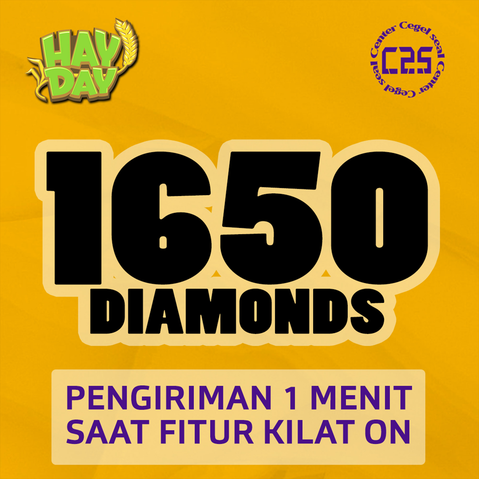 Jual 1650 Diamonds Hay Day Center Cegel Seal | VCGamers