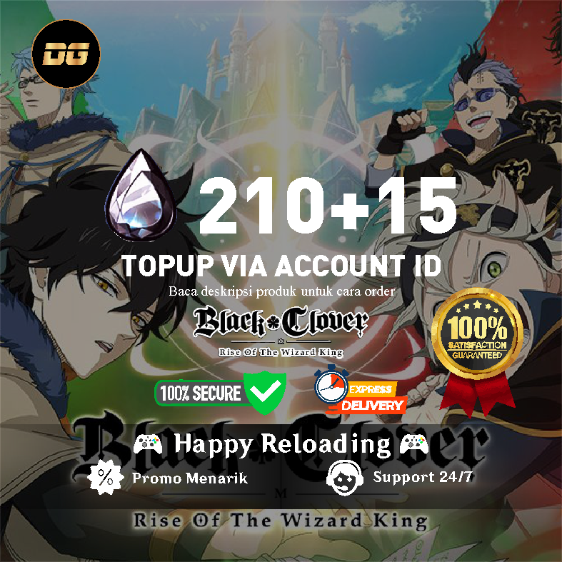 Jual 210 Premium Black Crystals Black Clover Mobile degamingstore | VCGamers