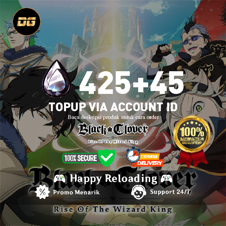 Jual 425 Premium Black Crystals Black Clover Mobile degamingstore | VCGamers