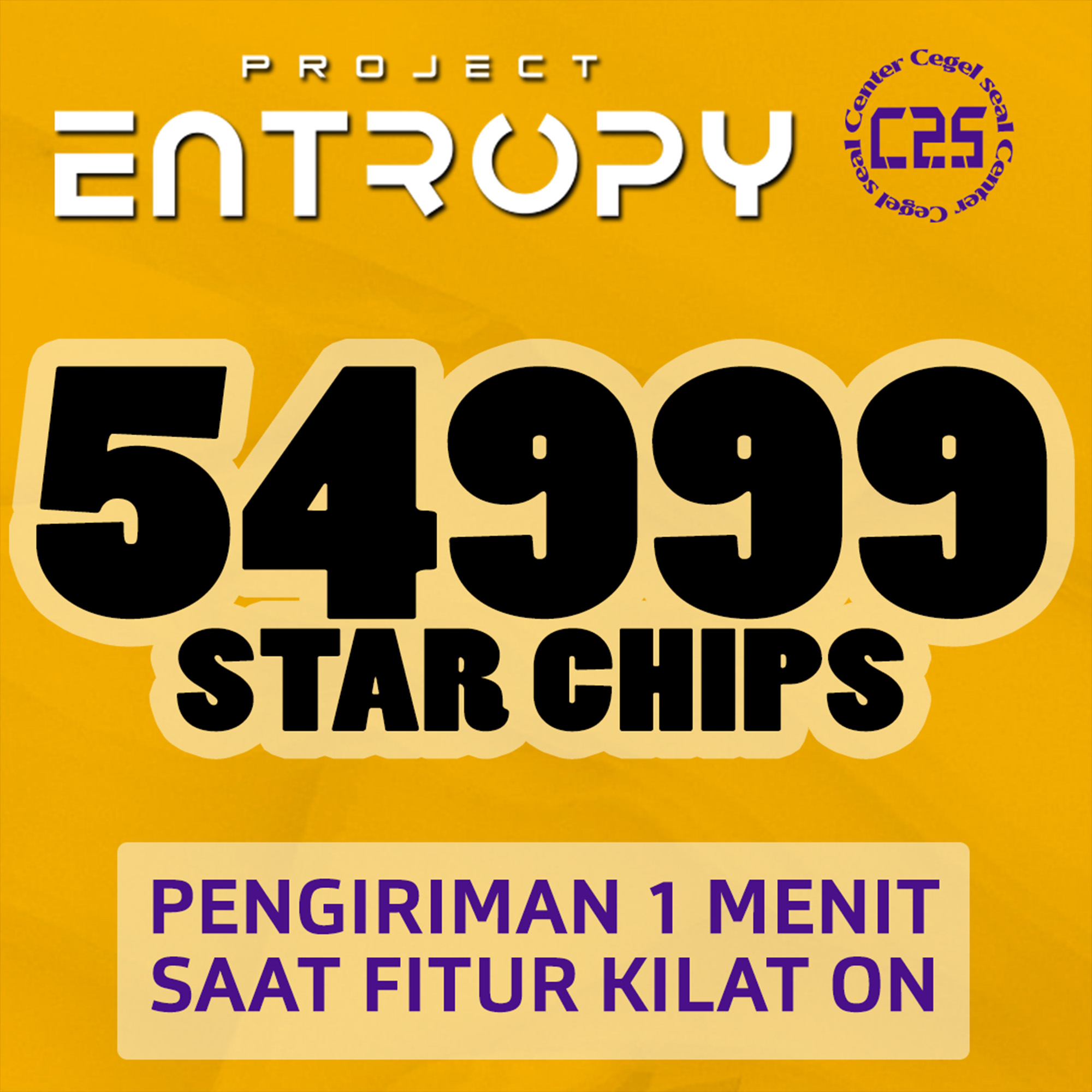 Jual 54.999 Star Chips Project Entropy Center Cegel Seal | VCGamers