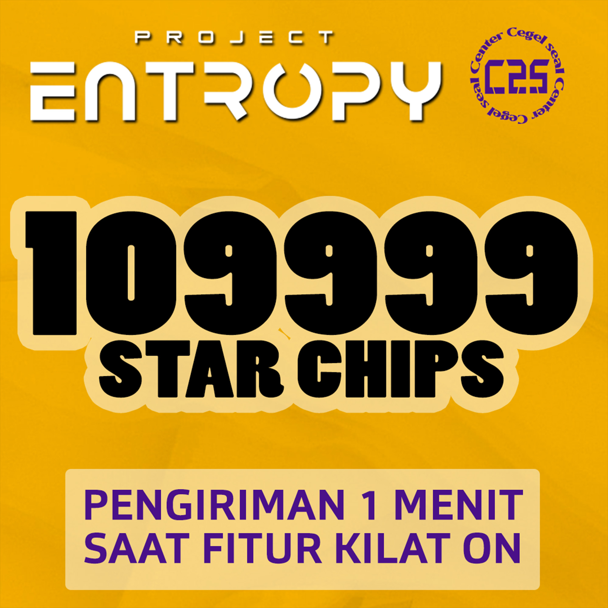 Jual 109.999 Star Chips Project Entropy Center Cegel Seal | VCGamers