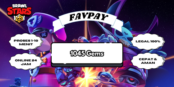 Jual 1045 Gems Brawl Stars FAVPAY | VCGamers