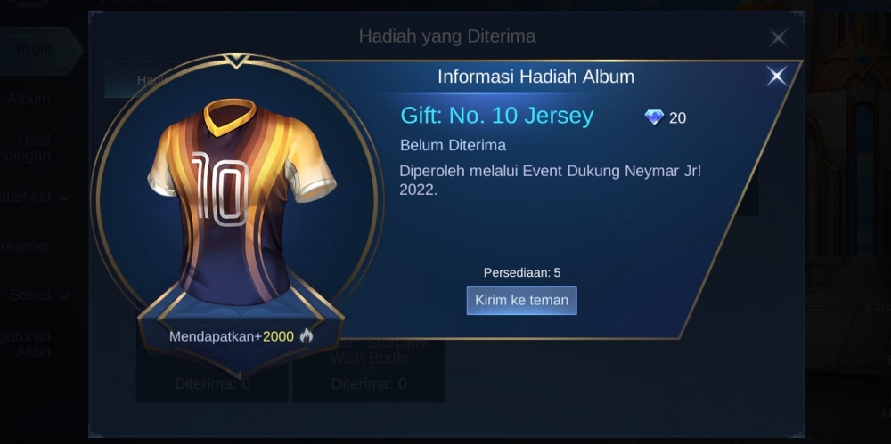 Jual Gift : Jersey No.10 Mobile Legends Alvaire Store | VCGamers