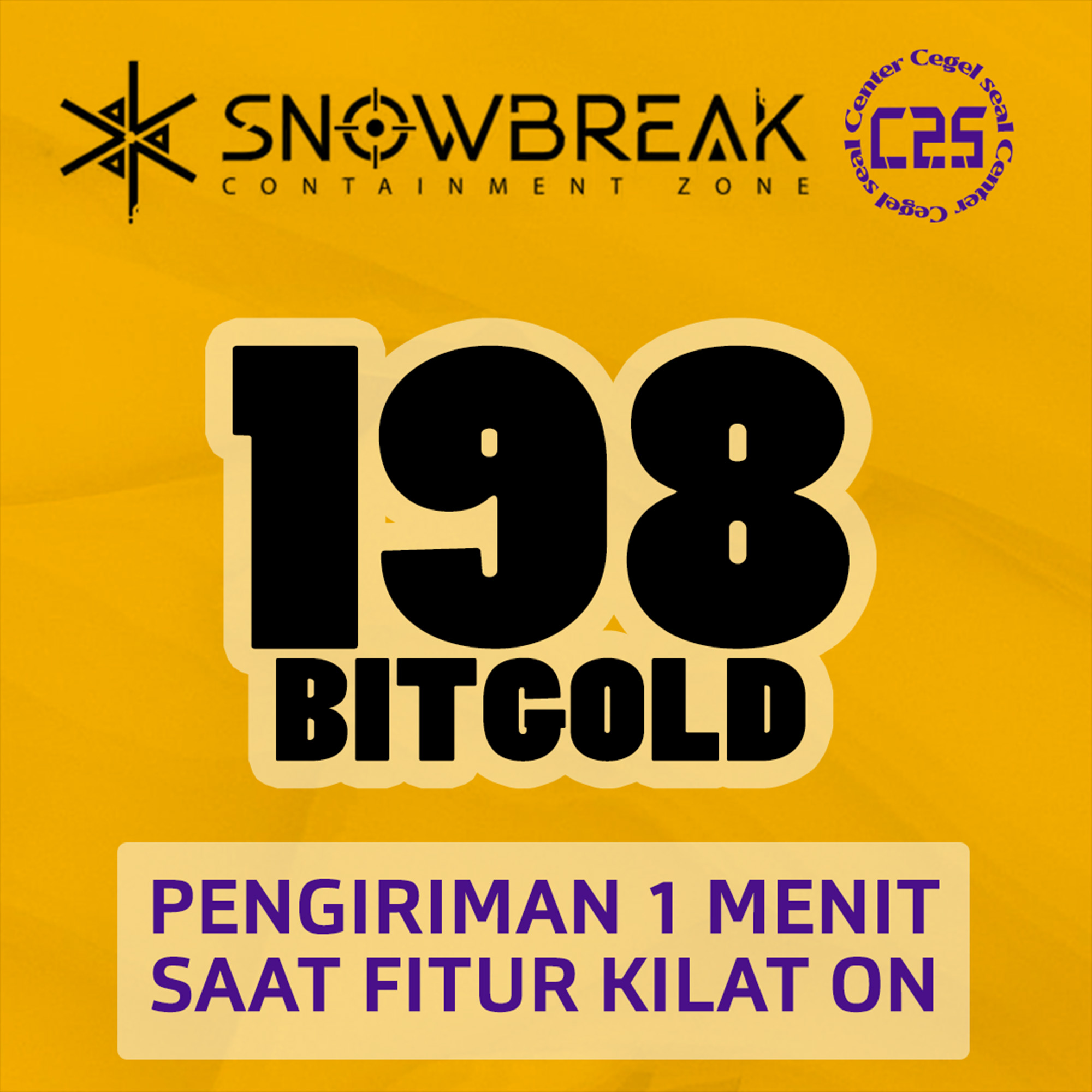 Jual 198 Bit Gold Snowbreak Containment Zone Center Cegel Seal | VCGamers