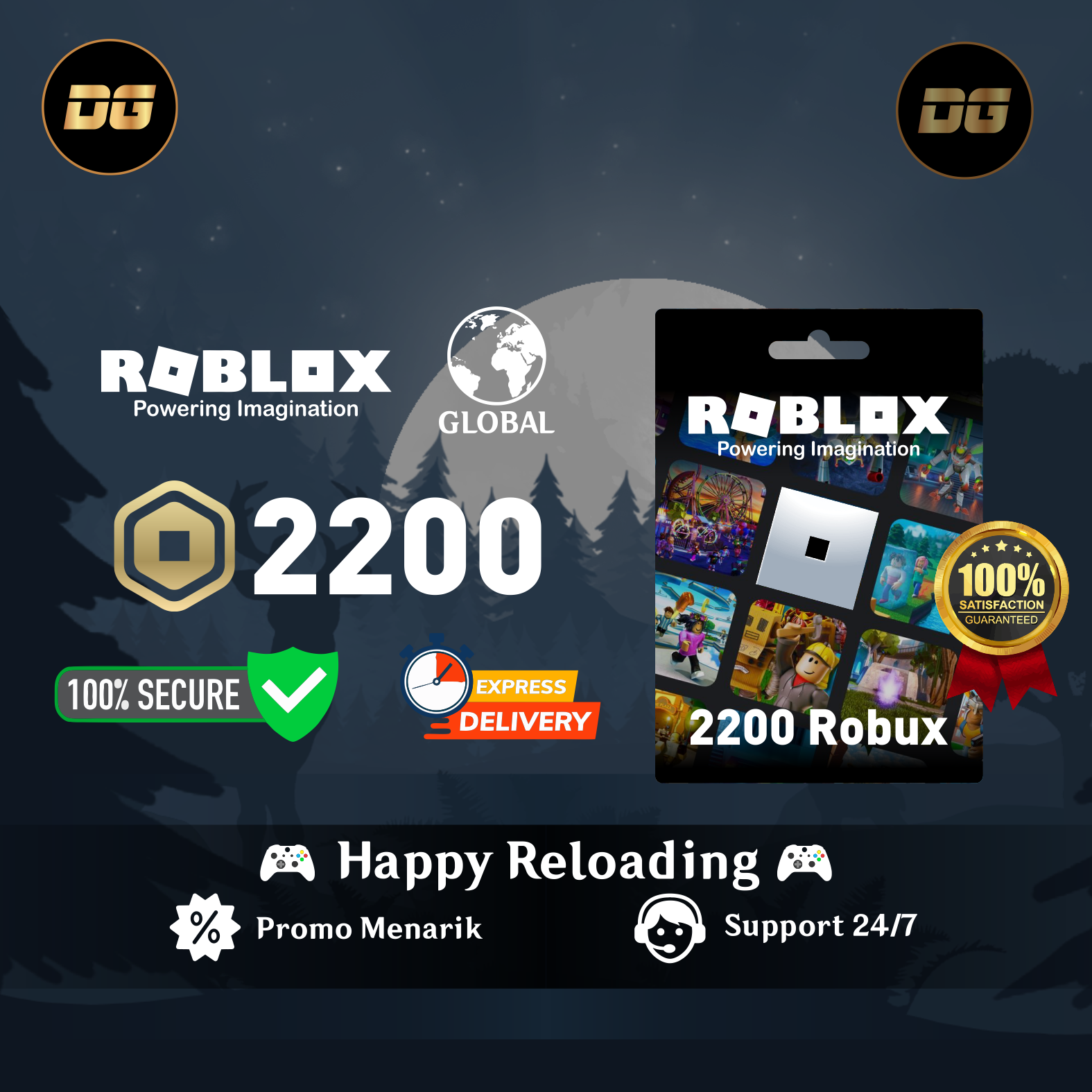 Jual 2200 Robux Roblox degamingstore | VCGamers