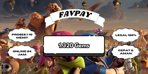 Jual 1320 Gems Clash of Clans FAVPAY | VCGamers