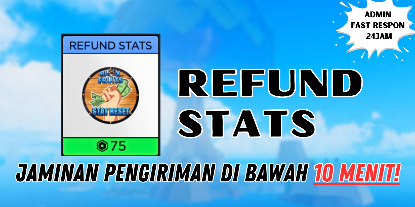 Jual Gamepass Refund Stats Blox Fruits VCGamers