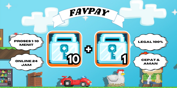 Jual 10 Diamond lock gratis 1 diamond lock Growtopia FAVPAY | VCGamers