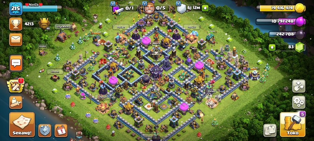 Jual akun coc TH15 Clash of Clans ShibaShop | VCGamers