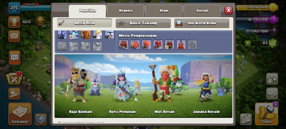 Jual akun coc TH15 Clash of Clans ShibaShop | VCGamers